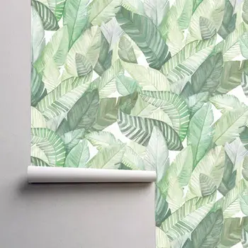 Tropical BANANO papel de parede Anima Banano, folhas de Bananeira papel de Parede PW5900020
