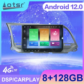 Android Tela de 12 de Rádio de Carro Para HYUNDAI ELANTRA 2016 - 2018 GPS wi-Fi sem Fios Carplay Central Multimídia Player Estéreo Unidade de Cabeça