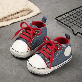 KIDSUN Bebê de Lona Clássico Tênis Recém-Star Sports Menino Menina Primeiro Walker Tênis Infantil Criança Anti-derrapante Sapatos de Bebê
