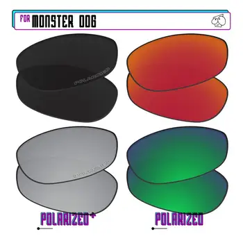 EZReplace Polarizada de Substituição de Lentes para Oakley Monster Dog Óculos de sol - BkSrP Plus-RedGreenP