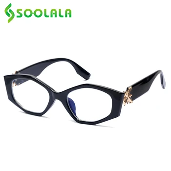 SOOLALA Anti Luz Azul Óculos de Leitura Mulheres Total Quadro de Presbiopia Óculos Leitor de Ampliação Hipermetropia Óculos 0.5 1.0 2.0