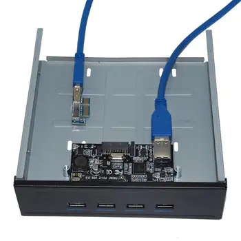 SSU FU3401 PCI-E 4 Portas USB 3.0 de 5 gbps de Expansão PCI Express Card Adaptador de Disco Rígido Cabo Conversor Divisor de Hub para a área de Trabalho