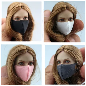 4 Cores Modelo de 1/6 Escala Sexy Mini Máscara de Moda Multicolor Soft Feminino Máscara joga o Brinquedo para 12