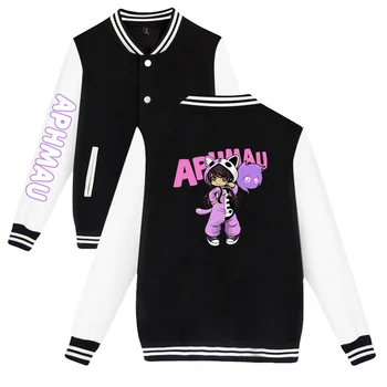 Aphmau Merch Homens Mulheres Jaqueta de Beisebol Uniforme Anime Outono Casal de esportes jaqueta de Streetwear jaqueta casual Menino meninas Tops Outwear