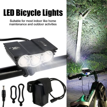 Luz de moto 3 x XML T6 LED 12000 Lm 3 Modos Dianteira da Bicicleta Lâmpada Moto Luz Farol Recarregável USB Ciclismo Lanterna Tocha