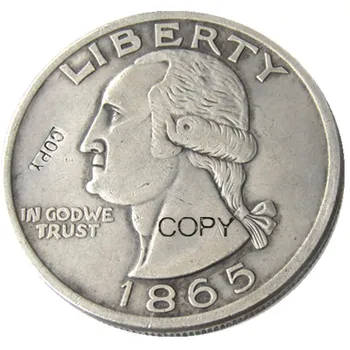 NOS anos de 1865 a Washington Cabeça de Dólar de Prata Cópia da Moeda