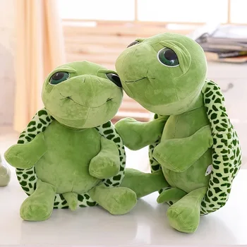 20CM Kawaii Brinquedo de Pelúcia lindo Bebê Super Grandes Olhos Verdes Recheadas de Tartaruga Tartaruga Animal de Pelúcia Bebê de Brinquedo de Presente Brinquedos