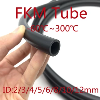 1M -60 ℃ ~ 300 ℃ Fluororubber Mangueira Fluororubber Tubo de Alta Temperatura, Resistência de Corrosão da Tubulação de Óleo 2 /3 / 4 / 5 / 6 / 8 /10mm