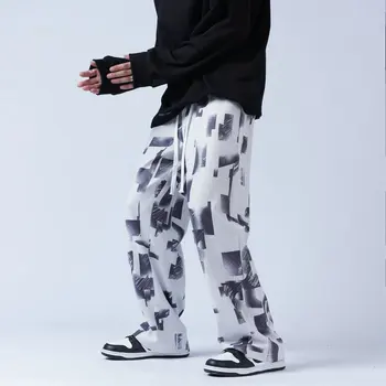High Street Homens de Calças de Harém de Moda Streetwear Hip Hop Homem Jogger Calças Oversized Casual, Calça Preta Masculina Moletom M-5XL