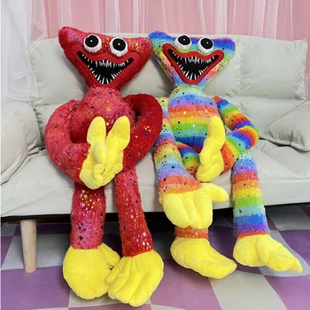100cm Lantejoulas Jogo de Horror Wuggy Huggy Brinquedo de Pelúcia Beijinho Missy Boneca Brinquedo Presente Para Crianças