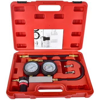 Cilindro de Fuga para Baixo Testador Kit,Motor Automotivo Medidores de Pressão Teste de Compressão Detector de Vazamento de Conjunto de ferramentas (TU-21)