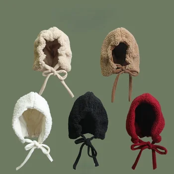 Proteção para os ouvidos de Inverno Japonês Luxuoso Bonito Bombardeiro Chapéu Quente e Elegante coreano Doce Bowknot Mulheres Gorro de Inverno Cabeça Capa