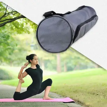 Tapete de Yoga Saco Resistente ao Desgaste Suave Zíper Reutilizáveis Tapete de Yoga Saco de Portador, com Alça de Ombro para a Menina