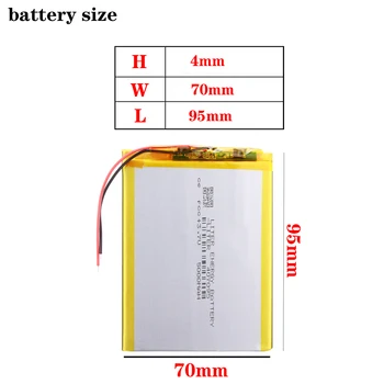 3,7 V 5000mah (polímero de íon de lítio de bateria) bateria de iões de lítio para o pc da tabuleta de 7 polegadas MP3 MP4 407095 substituir 357095