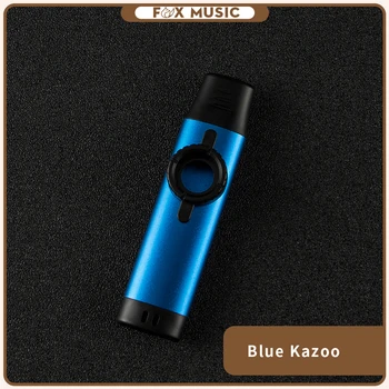 Azul Kazoo Com 5 extra Membranas de Metal Kazoo Com Tom Ajustável Companheiro De Violão, o Cavaquinho de Bons Presentes Para Crianças