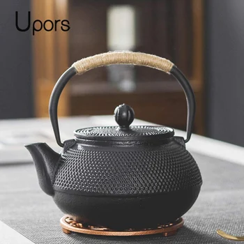 UPORS Japonês Ferro de Chá de Panela em Aço Inoxidável com Infusor de Ferro Fundido Bule de Chá, Chaleira para Ferver Água, Chá Oolong 600/800/1200ML