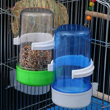Alta Qualidade 1Pc Alimentador do Pássaro Comida de Plástico de Água de Alimentação Automática de Bebedor de Papagaio de Estimação Distribuidor Copo de Beber Taças de Gaiola do Papagaio