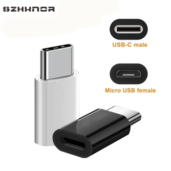Micro USB para USB Tipo C Adaptador para Galaxy S8 S9 Plus Nota 8 C9 Carregador Rápido para huawei p20 lite p10 honra 9 10 Sony Xperia XA1