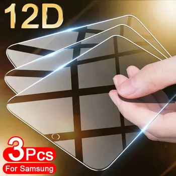 3Pcs Completo Tampa de Vidro de Proteção Para Samsung Galaxy A71 A51 A70 A30 A50 A10 A20 A72 A52 A20E M30 Temperado Protetor de Tela de Vidro