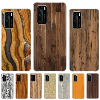 Grão de madeira resumo textura de Caso Para o Huawei Honor 8X 10 lite 20 ANOS 20 A 30 ANOS 30 A 50 50SE Pro Y5 Y6 Y7 2019 P Smart Z 2021 Fundas Tampa
