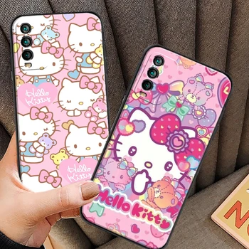 Kuromi Hello Kitty Casos de Telefone Para Xiaomi Redmi 9C 8A 7A 9AT 7 8 2021 7 8 Pro Nota 8 9 8T 9T Casos Carcasa Funda TPU Macio