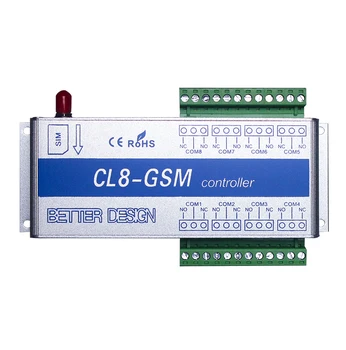 NOVA GSM 8Way Relé Controlador de Casa Inteligente Interruptor de Alimentação SMS Chamada de Temperatura Sensor de Controle Remoto de Portão Abridor de Servidor de Bloqueio CL8