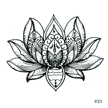 Lotus Impermeável Da Etiqueta Temporária Tatuagem De Flor Falsa Tatuagem Para Homens E Mulheres Harajuku Beleza Da Flor Tatoo Adesivo