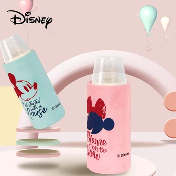 Disney USB Aquecimento Garrafa de Leite de Isolamento da Tampa do Bebê Termostática mais Quente do Saco de Inverno Passeio Portátil de Veludo Macio de Tecido de Leite Morno