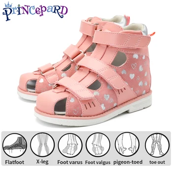 Sapatos ortopédicos para Crianças Princepard Bebê Primeiro Andar Corretivas Sandálias cor-de-Rosa Cinzento Verão Meninas Meninos Calçados de Tamanho EU19-25