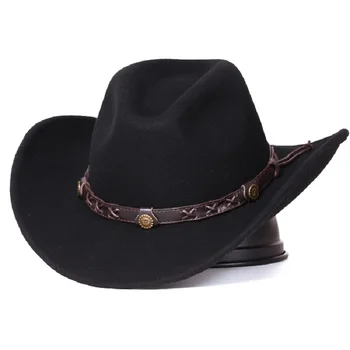 Unisex Quente E Confortável, Dakota Deformável De Feltro De Lãs De Western Cowboy Casual Chapéu