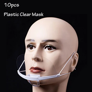 10pcs Claro Plástico Máscara de Maquiagem Permanente de Tatuagem Fonte de Evitar a Baba Anti-embaciamento da Lente Dental Tatoo Acessório Transparente