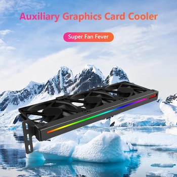 Computador CPU Cooler ARGB 5V 3 Ventilador de Refrigeração para o ambiente de Trabalho do PC Caso de Gráficos de Cartão de Cooler Ventilador de Ventoinha de Arrefecimento do Radiador do Dissipador de calor