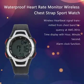3 Medidor Impermeável Monitor de frequência Cardíaca sem Fio de Cinta Torácica do Esporte Relógio de Execução Relógio de Mergulho com Back-light Relógio Despertador