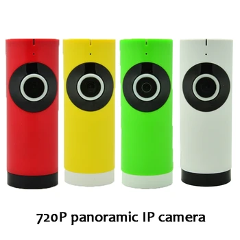 (1 pcs)de 180 graus HD 720P Panorâmica do IP do wifi da Câmera Night Versão LED suporte IOS Andorid APP de controle de Olho-de-Peixe sem Fio do CCTV