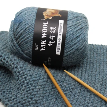 100g/grupo de Iaque fio de Lã Lã Mão de Malha Thread Casaquinho de Chapéu de Malha Bordado Manual DIY Crochê Material do Pacote