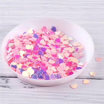 3mm 4mm 6mm cor-de-Rosa do Coração de Lantejoulas Unhas de Glitter Solto Glitter Paillettes de Artesanato Para a Arte do Prego de DIY Beleza, Maquiagem Material 10g