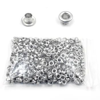 500 conjuntos de metal Crack ilhós de alumínio de 4mm oco rebites em massa do vestuário de DIY acessórios de costura
