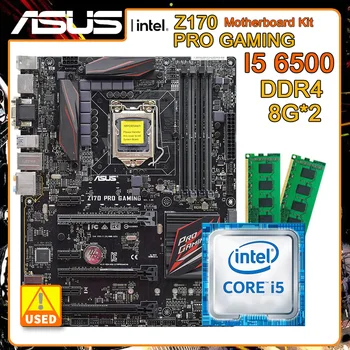 LGA 1151 placa-Mãe kit com Core I5 6500 e 2x DDR4 8g de RAM ASUS Z170 PRO JOGO intel Z170 USB3.1 M. 2 PCI-E 3.0 ATX