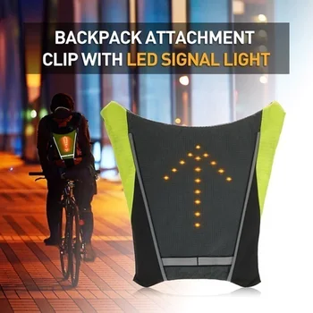 2022 Novo LED sem Fio de ciclismo colete de 20L MTB bicicleta saco de Segurança do DIODO emissor de Luz Sinal de volta Colete de Bicicleta de Advertência Reflexivo Coletes com remo