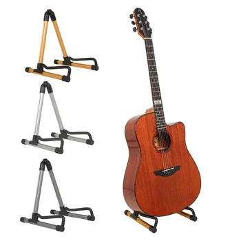Liga de alumínio de Guitarra do Suporte de exposição do Dobrável Guitarra Apoio do Não-deslizamento Vertical Instrumento de Posicionamento Acústico, a Guitarra Elétrica