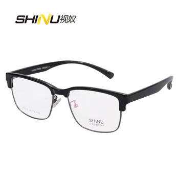 SHINU Homens de óculos multifocal progressiva óculos de leitura única visão de óculos de grau lente clara ou photochomice lentes