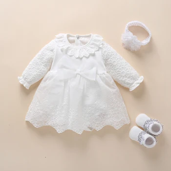 Batismo De Bebê Vestido De 2022 Arco Bebê Recém-Nascido Meninas Infantil Vestidos E Roupas Da Branca De Neve Baby Dress De 1 Ano De Aniversário Do Vestido Da Menina