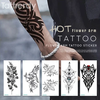 tatuagem temporária feita para homens de ombro tatuagens em preto esboços de projetos do tattoo do ombro manga do braço de tatuagem falsa meninos arte do corpo