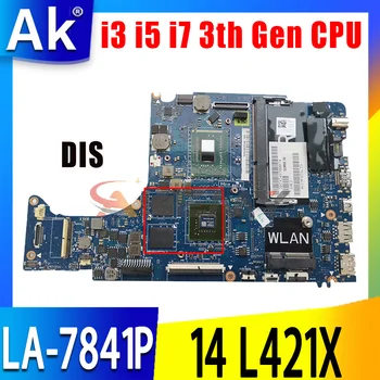 QLM00 LA-7841P Para DELL XPS 14 L421X Laptop placa-Mãe CN-0R8TG5 CN-0608MD GT630M placa-mãe w/ i3 i5 i7 3ª Geração de CPU DIS ou UMA