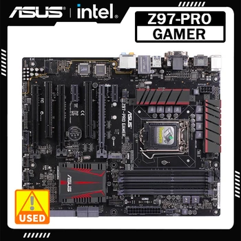 ASUS Z97-PRO GAMER placa-Mãe 1150 placa-Mãe DDR3 Core i7 4790K i5 4670K Cpus Intel Z97 PCI-E 3.0 de 32GB ATX M. 2 SATA3 6×USB3.0
