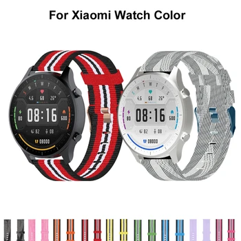22mm de Nylon Faixa de Relógio Para Xiaomi Cor Smart Pulseira de Relógio de Substituição Pulseira Colorida pulseira de Acessórios Wearable