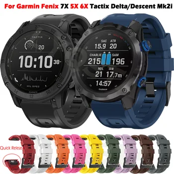 Smartwatch Oficial Bracelete Para o Garmin Fenix 7X 5X Mais 6X Pro QuickFit Original Banda de Silicone Tactix Delta/Descida Mk2i Tiras