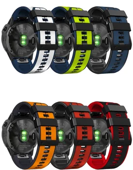 26 de 22MM de Silicone Faixa de Relógio de Pulseira Para o Garmin Fenix 7X 7 Epix, 6X 6 Pro Gen 2 Easyfit Pulseira Fenix 5 5XPlus Smartwatch Pulseira