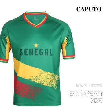 De Futebol do Senegal Jersey Tamanho Europeu dos Homens T-shirts Afria Soccor Jersey para Homens Tshirt Fãs Jersey Tops Streetwear Caputo