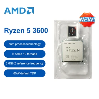 AMD Nova Ryzen 5 3600 R5 3600 CPU 3.6 GHz, 6-Core De 12 Thread da CPU Processador 7NM 65W L3=32M Soquete AM4 DDR4 Acessórios da área de Trabalho